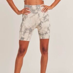 Mono B Tie Dye Ribbed Biker Shorts